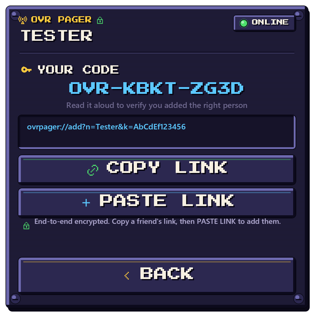 Friend code